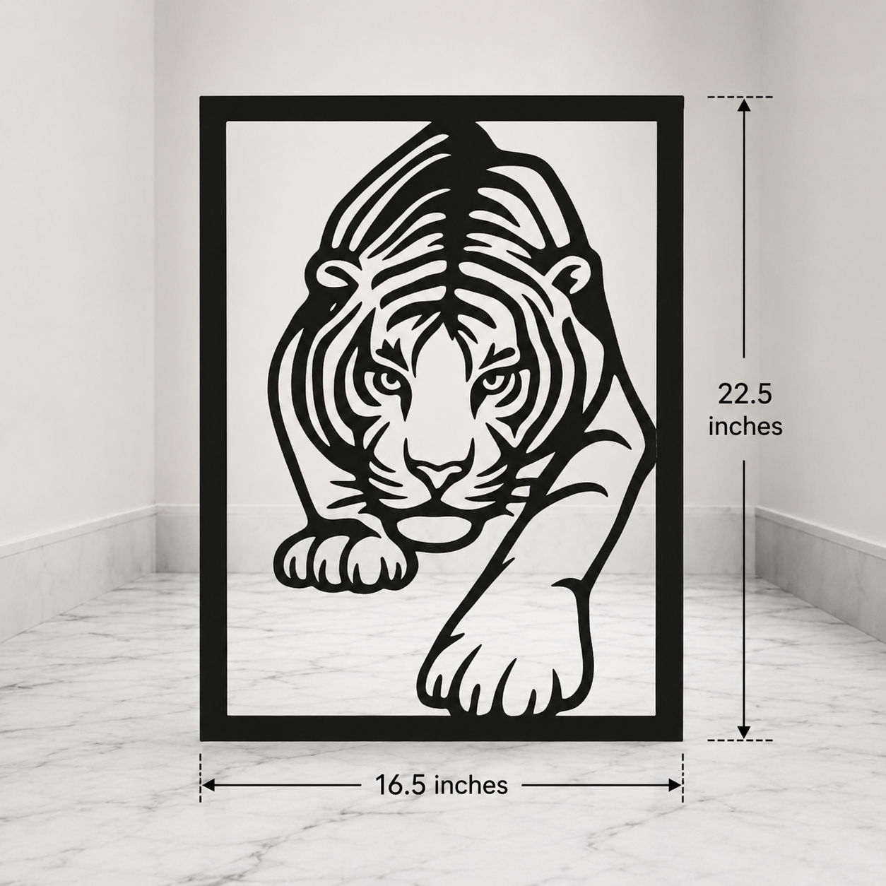 Prowling Tiger - Metal Wall Art