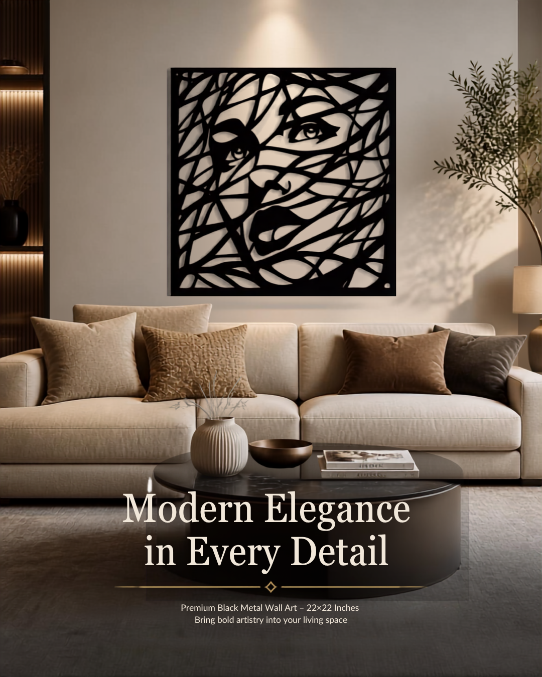 Abstract Face 01 - Metal Wall Art