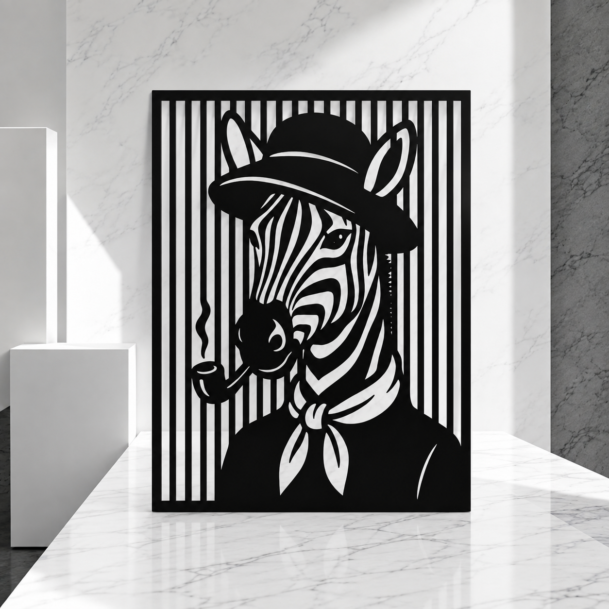 Gentleman Zebra - Metal Wall Art