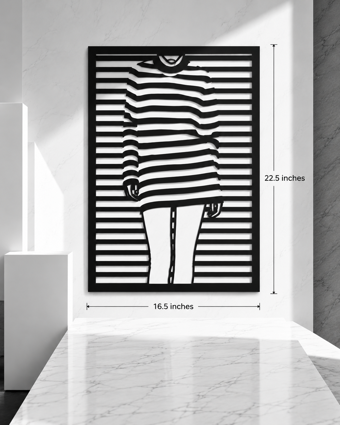 Monochrome Muse - Metal Wall Art