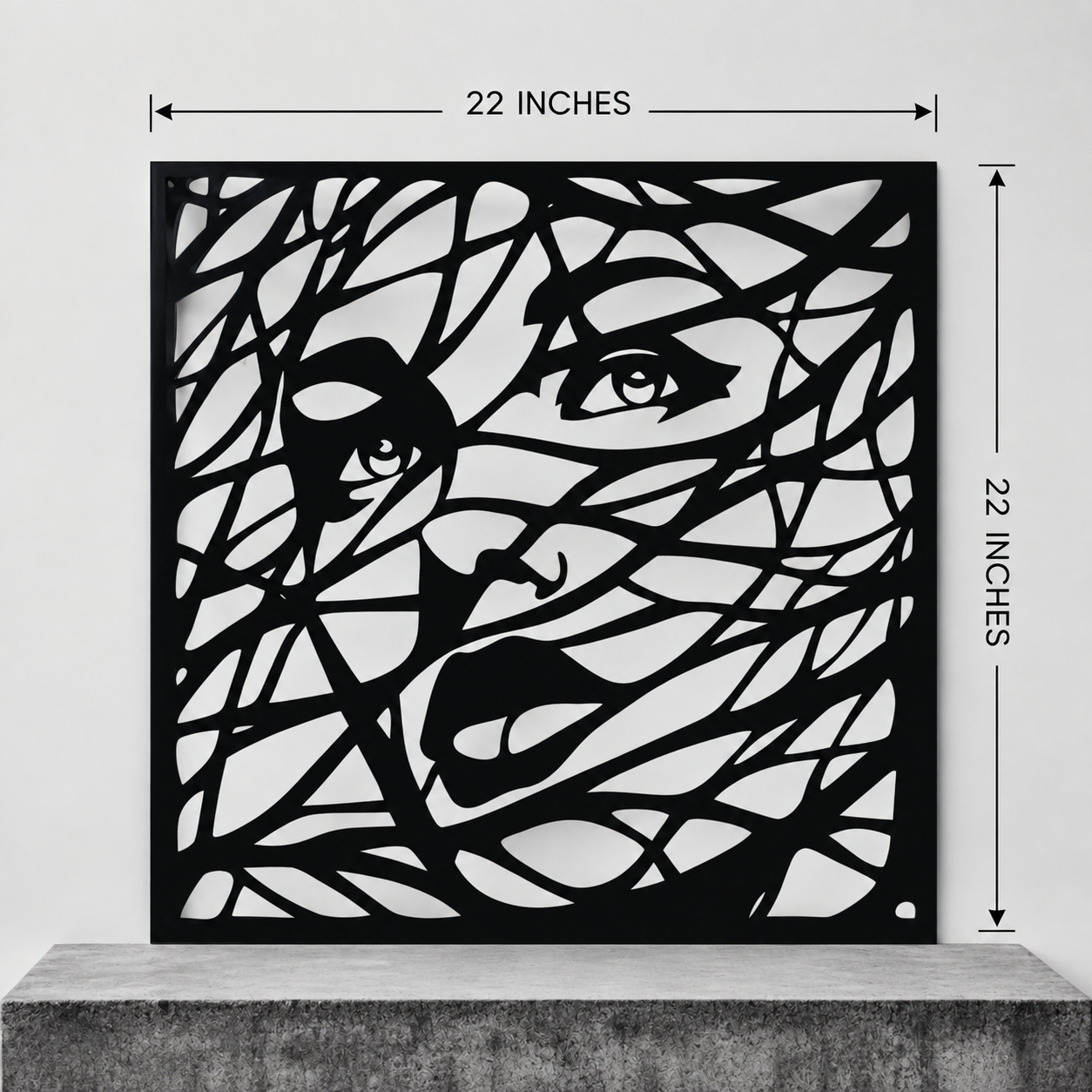 Abstract Face 01 - Metal Wall Art