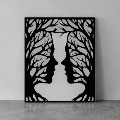 Dual Faces - Metal Wall Art