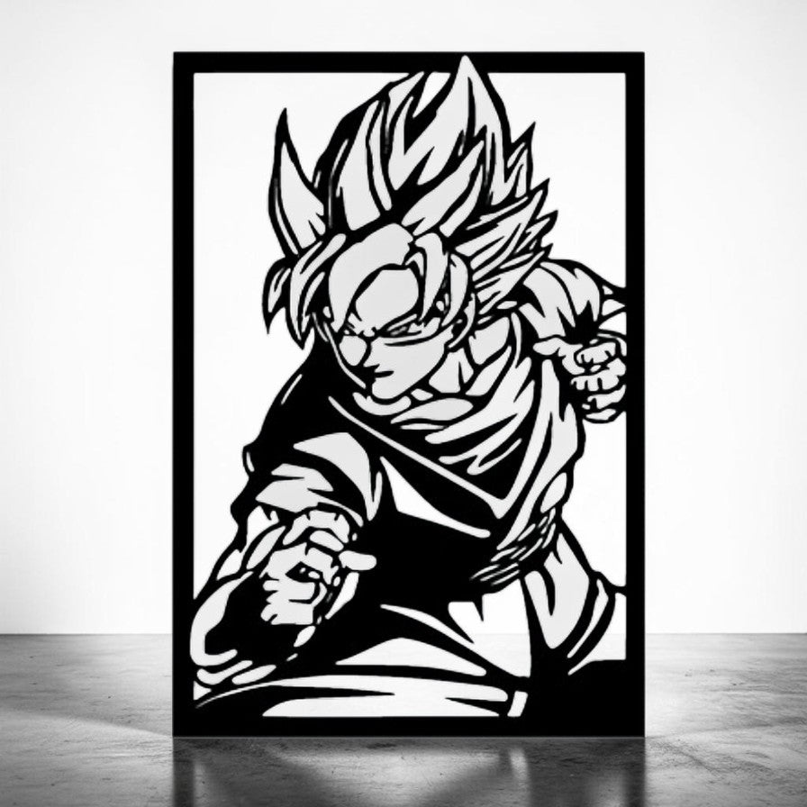 Super Saiyan Goku - Metal Wall Art